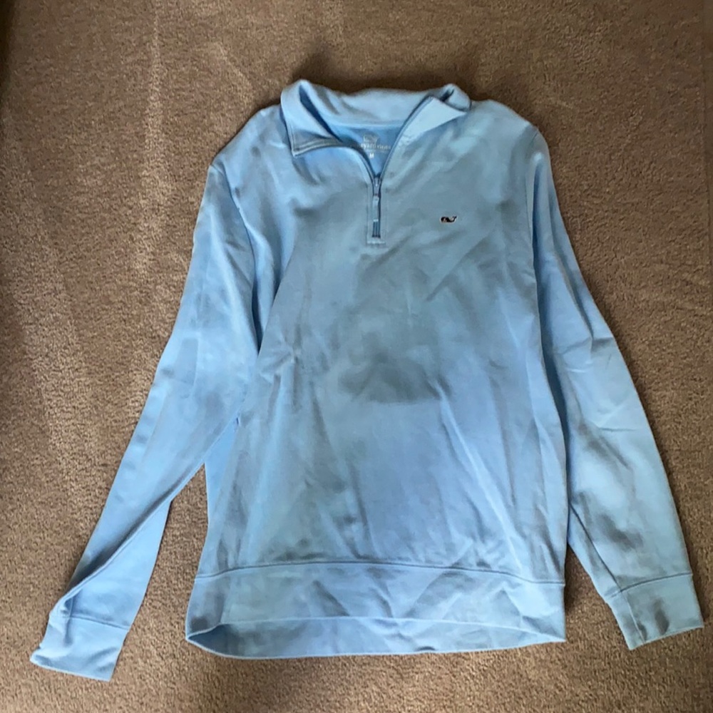Medium. Blue. Vineyard vines. Pullover.Quarter zip